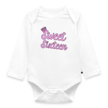16th Birthday Shirt Idea Gift - Organic Longsleeve Baby Bodysuit - white - Front