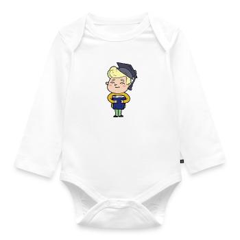 Mein Traum der Abschluss Bachelor Master - Baby Bio-Langarm-Body - Weiß - Vorne
