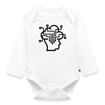 Datenschutz Cloud Vernetzt Denken - Baby Bio-Langarm-Body - Weiß - Vorne