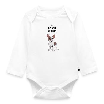 Bouledogue français - Body Bébé bio manches longues - blanc - Devant