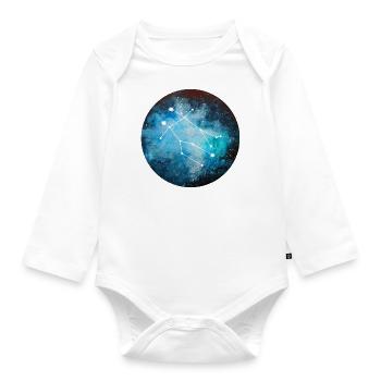 sternzeichen Zwilling - Baby Bio-Langarm-Body - Weiß - Vorne