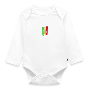 Reggae Music - Organic Longsleeve Baby Bodysuit - white - Front