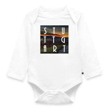 Stuttgart - Baby Bio-Langarm-Body - Weiß - Vorne