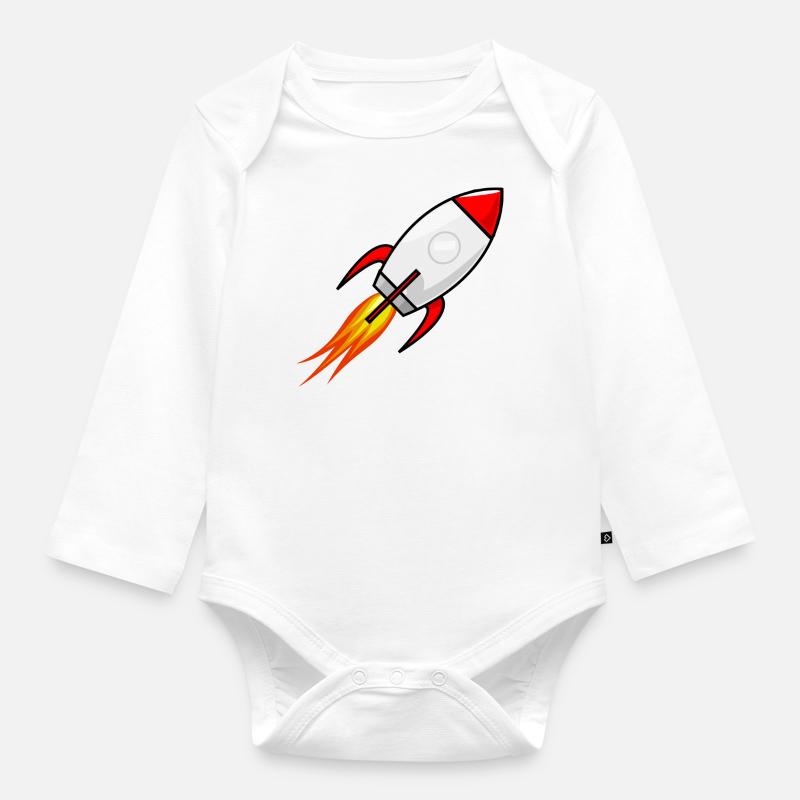 Missile - Body Bébé bio manches longues - blanc
