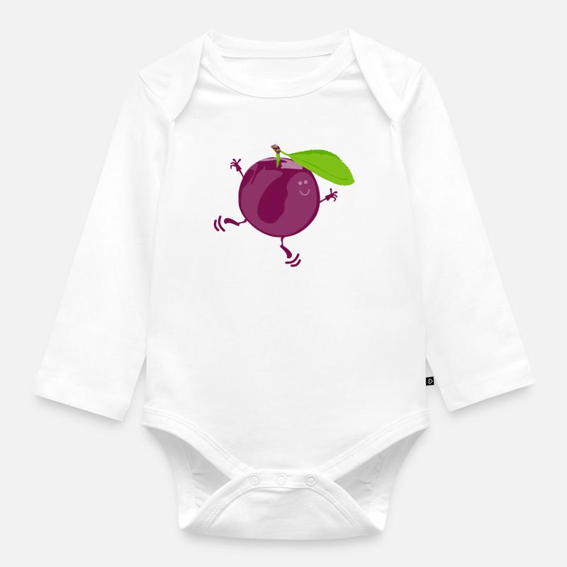M. Plum - Body Bébé bio manches longues - blanc