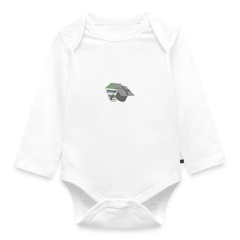 Never underestimate a man University Bonn (white) - Organic Longsleeve Baby Bodysuit - white - Front
