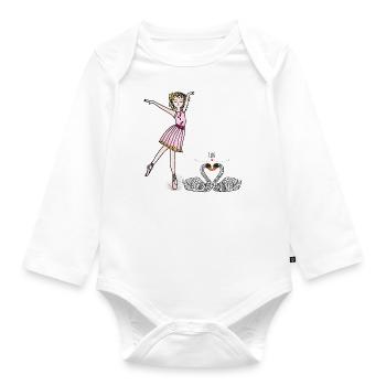 Dancing enchants the world - The of Orbis - Organic Longsleeve Baby Bodysuit - white - Front