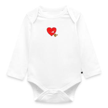 I love to fart Funny Geek Gift - Organic Longsleeve Baby Bodysuit - white - Front