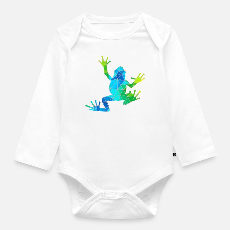 Frosch - Baby Bio-Langarm-Body - Weiß
