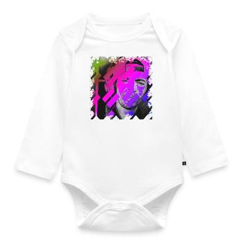 Gangsta Rap Hip Hop - Baby Bio-Langarm-Body - Weiß - Vorne