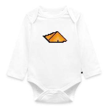 Pyramid Pixel Art - Organic Longsleeve Baby Bodysuit - white - Front