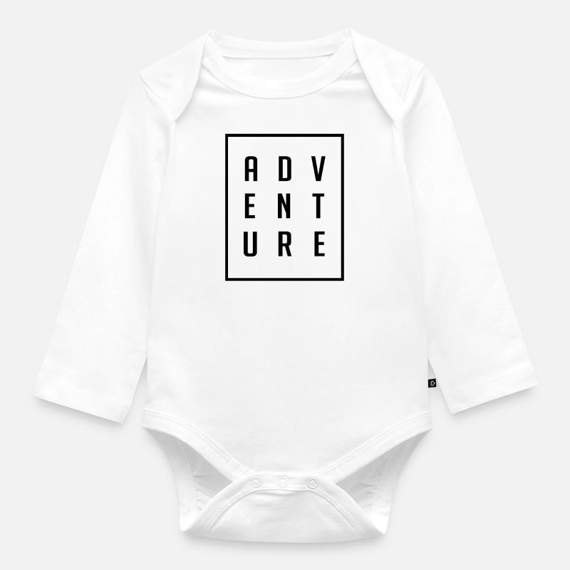 Voyage Déclaration de voyage - Body Bébé bio manches longues - blanc