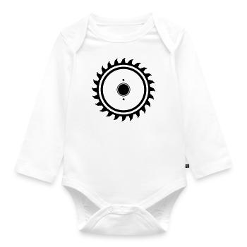 Saw saw blade table circular saw hand circular saw - Organic Longsleeve Baby Bodysuit - white - Front