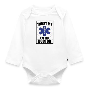 Docteur docteur Médecin Docteur Medics - Body Bébé bio manches longues - blanc - Devant