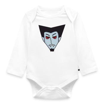 Halloween Vampir Graf Dracula - Baby Bio-Langarm-Body - Weiß - Vorne