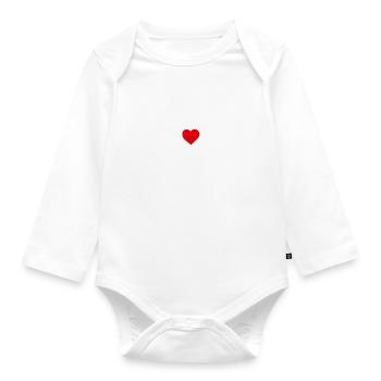 I Love Robot de fauchage - Body Bébé bio manches longues - blanc - Devant