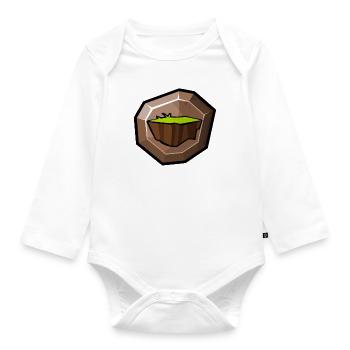 Element: Erde - Baby Bio-Langarm-Body - Weiß - Vorne