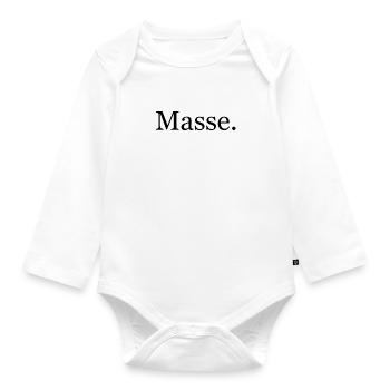 Masse, Gains et Gym - Body Bébé bio manches longues - blanc - Devant