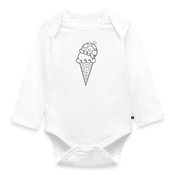 Glace, glace, glace, glace - Body Bébé bio manches longues - blanc - Devant