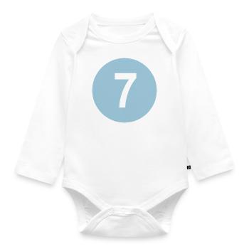 7 gift idea gift - Organic Longsleeve Baby Bodysuit - white - Front