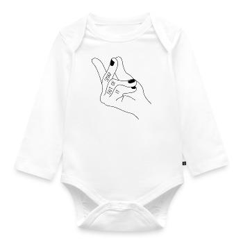Schnips raus. - Baby Bio-Langarm-Body - Weiß - Vorne