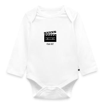Cut it! - Organic Longsleeve Baby Bodysuit - white - Front