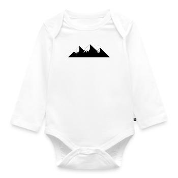 No Friends On Powder Days Ski Snowboard - Organic Longsleeve Baby Bodysuit - white - Front