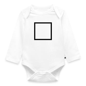 Square - Organic Longsleeve Baby Bodysuit - white - Front