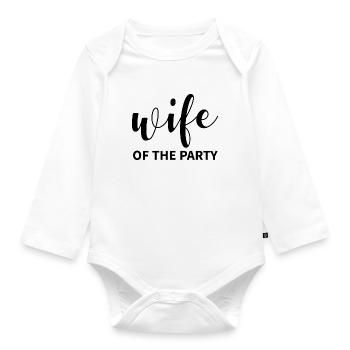 Hochzeit Frau der Party Geschenk Idee - Baby Bio-Langarm-Body - Weiß - Vorne