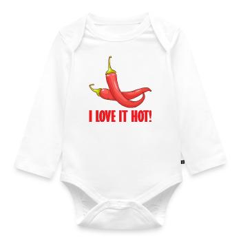 Chilli pepper hot pepper chili pepper hot food - Organic Longsleeve Baby Bodysuit - white - Front