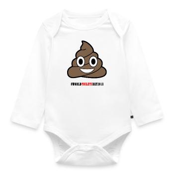 Kackhaufen - Organic Longsleeve Baby Bodysuit - white - Front