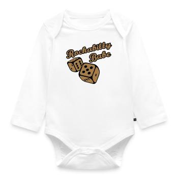 Rockabilly Babe - Organic Longsleeve Baby Bodysuit - white - Front