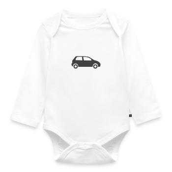 automobile - Organic Longsleeve Baby Bodysuit - white - Front