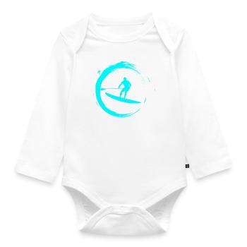 splatter sup - Baby Bio-Langarm-Body - Weiß - Vorne