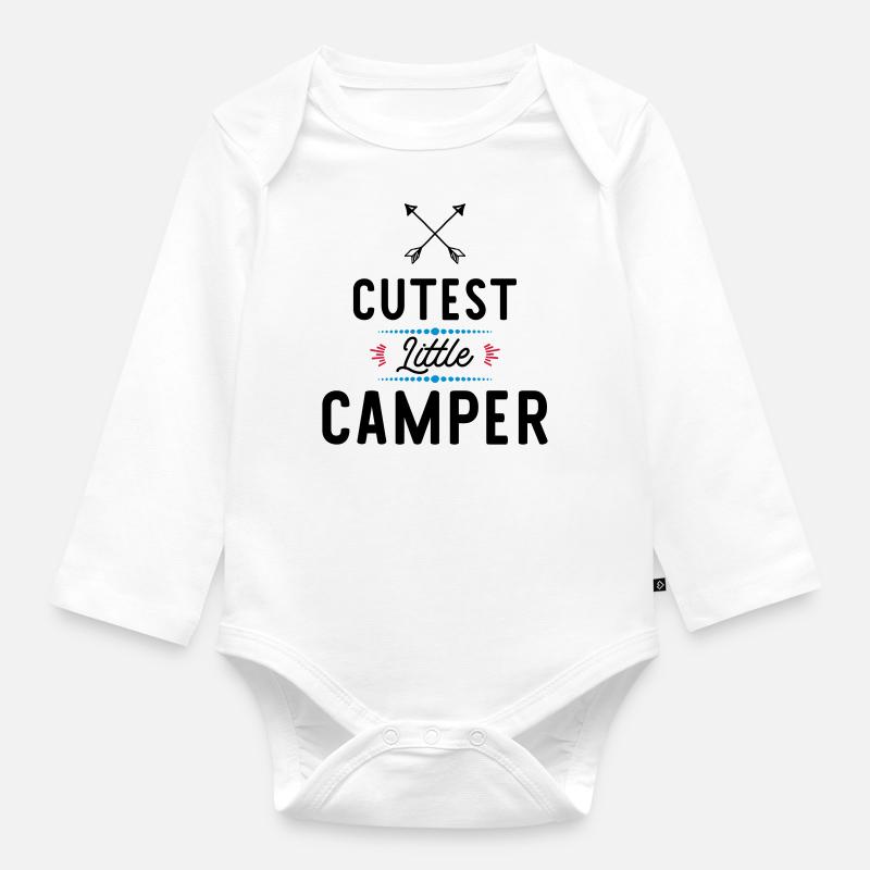 campeur - Body Bébé bio manches longues - blanc