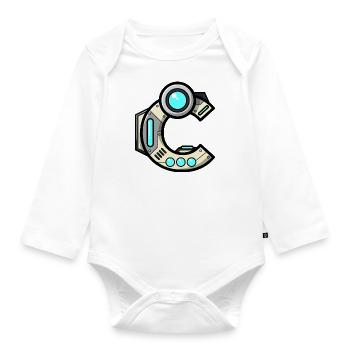 Buchstabe C Geschenk Vorname Name Geburtstag idee - Baby Bio-Langarm-Body - Weiß - Vorne