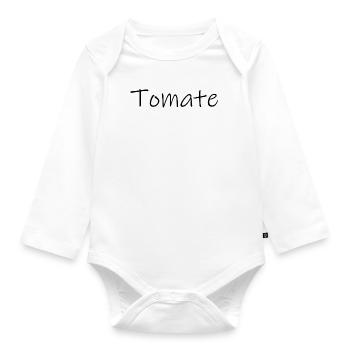 tomato - Organic Longsleeve Baby Bodysuit - white - Front