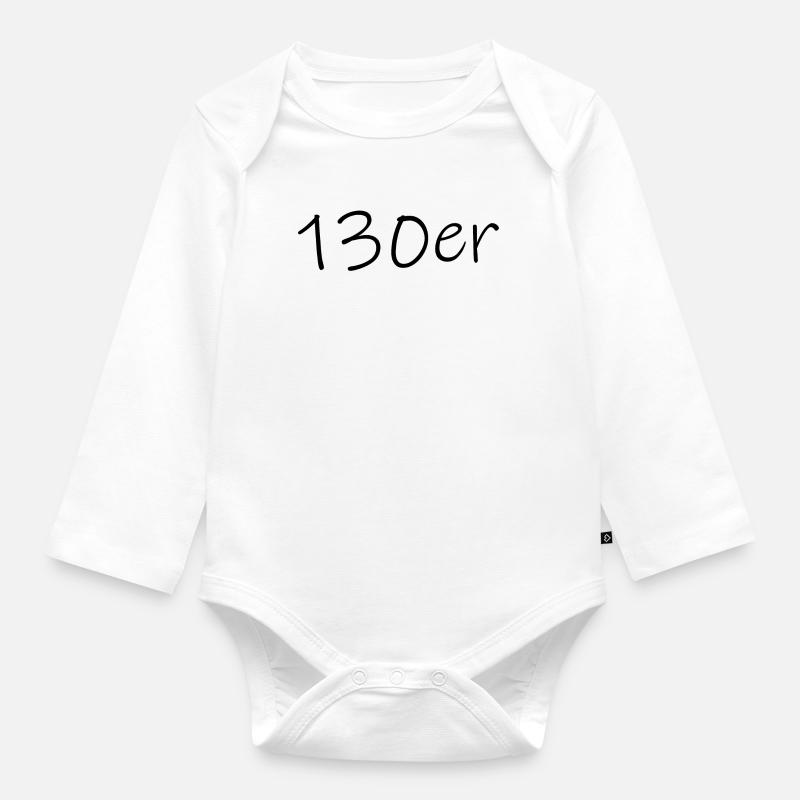 130 130s - Organic Longsleeve Baby Bodysuit - white
