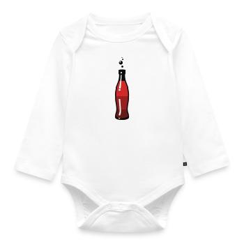 bottle - Organic Longsleeve Baby Bodysuit - white - Front