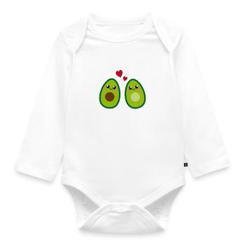 avocat - Body Bébé bio manches longues - blanc - Devant