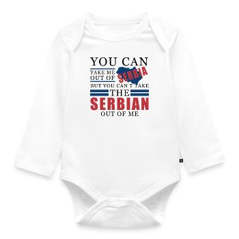 serbia - Organic Longsleeve Baby Bodysuit - white - Front