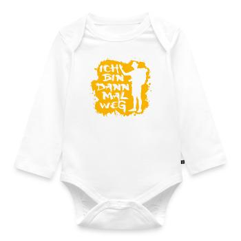 Camino de Santaigo. Saint-Jacques. T-shirt thé - Body Bébé bio manches longues - blanc - Devant