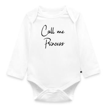 Call me Princess - Baby Bio-Langarm-Body - Weiß - Vorne