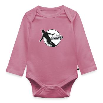 Wakeboarding - Organic Longsleeve Baby Bodysuit - mauve - Front