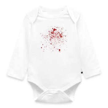 Blood - Blut - Baby Bio-Langarm-Body - Weiß - Vorne