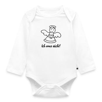 It was not me - Organic Longsleeve Baby Bodysuit - white - Front