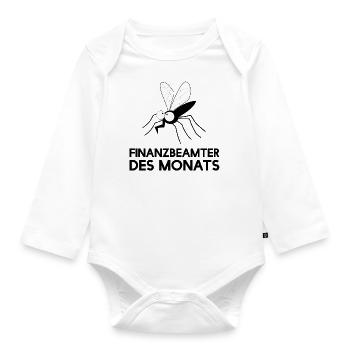 Finanzbeamter des Monats - Blutsauger - Stechmücke - Baby Bio-Langarm-Body - Weiß - Vorne