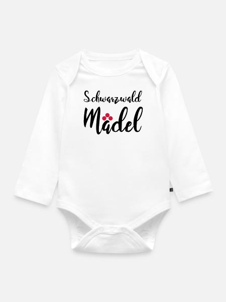 Schwarzwaldmädel - Baby Bio-Langarm-Body - Weiß