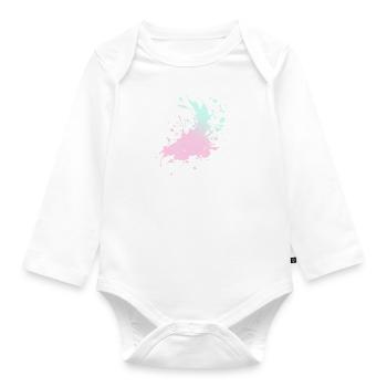 Icelandic Horse : Cheval de cheval de l’Islande Pony Merch - Body Bébé bio manches longues - blanc - Devant