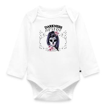 Gothic Tattoo Girl - Baby Bio-Langarm-Body - Weiß - Vorne